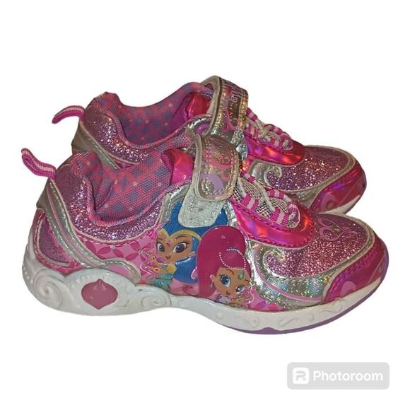 Shimmer and Shine Pink Sparkly Light Up Shoes size 10 - Picture 2 of 6